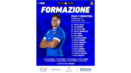 ITALIA DE LA MANO DE QUESADA CONFIRMÓ SU FORMACIÓN