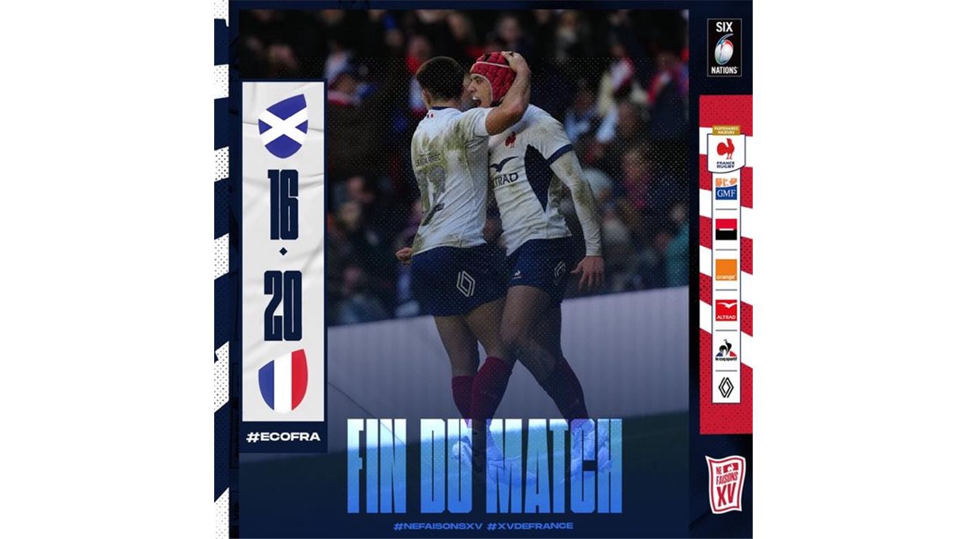 FRANCIA LO DIO VUELTA Y SE QUEDÓ CON EL TRIUNFO ANTE ESCOCIA