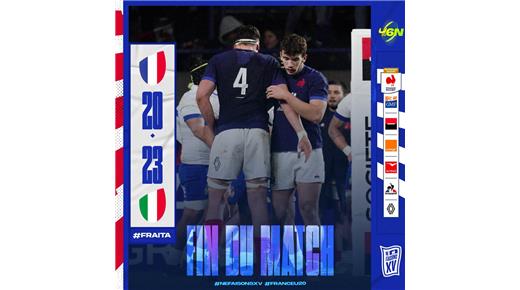 EN EL SEIS NACIONES DE MENORES DE 20 AÑOS ITALIA BAJÓ AL CAMPEÓN FRANCIA 