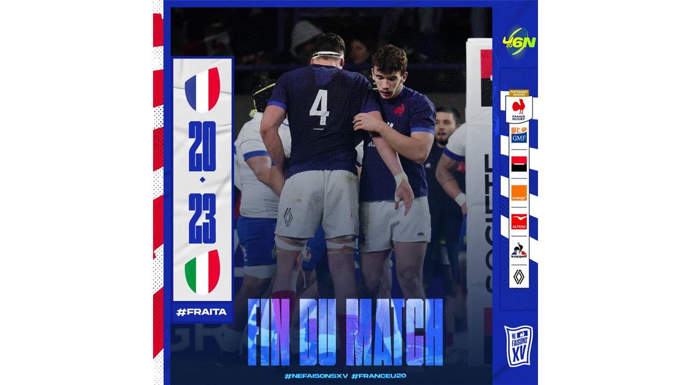 EN EL SEIS NACIONES DE MENORES DE 20 AÑOS ITALIA BAJÓ AL CAMPEÓN FRANCIA 