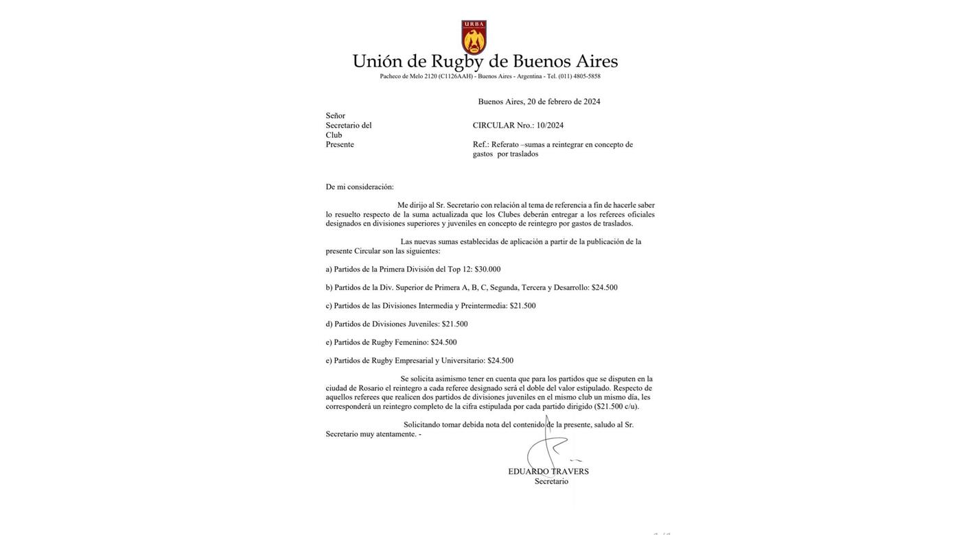 LOS ÁRBITROS DE LA URBA Y UN AUMENTO EN SUS VIÁTICOS  