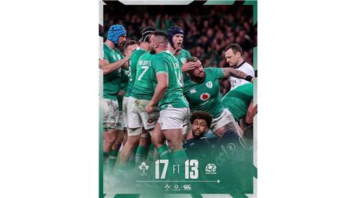 IRLANDA VENCIÓ A ESCOCIA Y RETUVO LA CORONA DEL SEIS NACIONES
