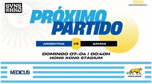 EN LA MADRUGADA DEL DOMINGO LOS PUMAS SEVEN VAN POR EL NOVENO PUESTO ANTE SAMOA 
