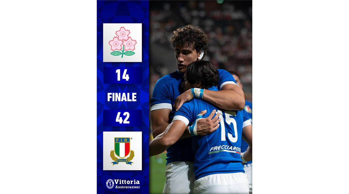 ITALIA EMPEORÓ EL PRESENTE DE EDDIE JONES Y JAPÓN AL VENCERLO POR 42 A  14
