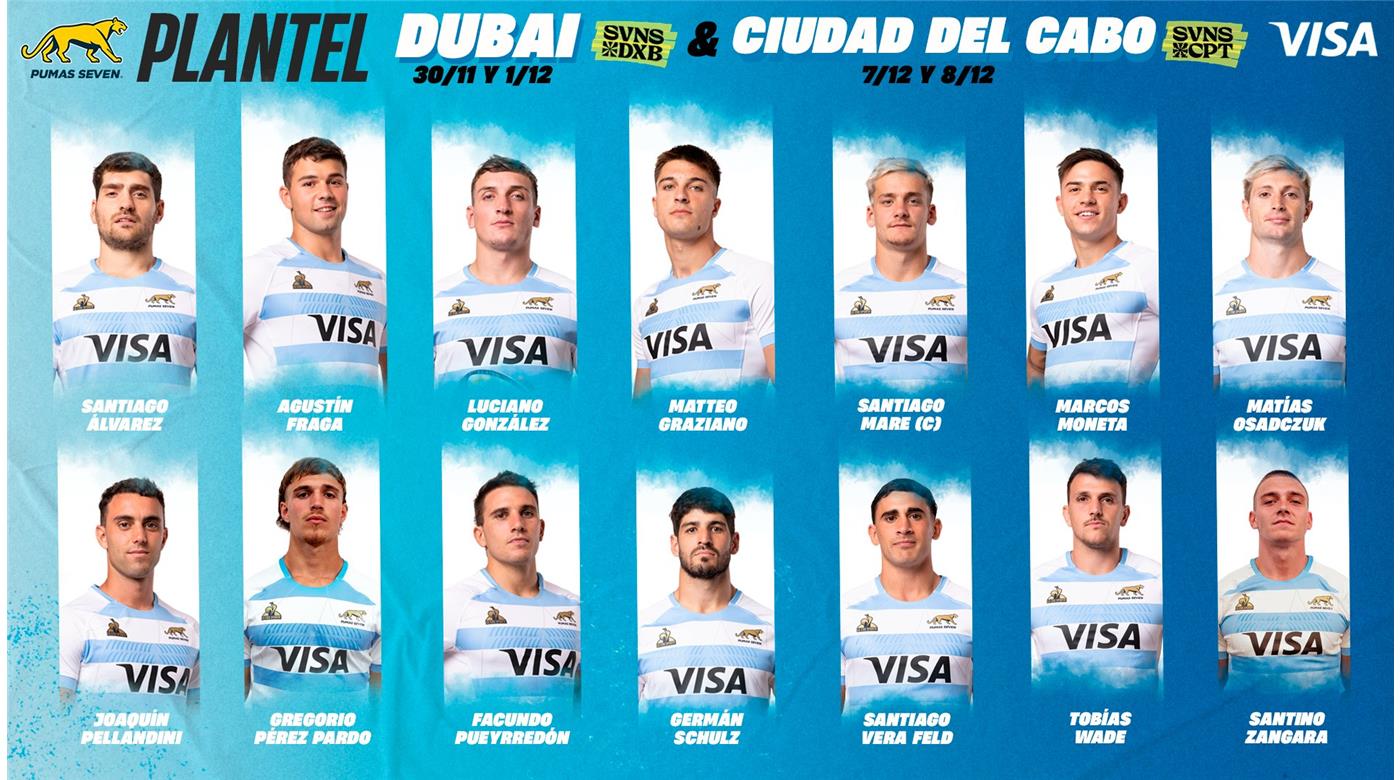 QUEDÓ DEFINIDO EL PLANTEL DE LOS PUMAS 7S PARA LAS DOS PRIMERAS ETAPAS DEL CIRCUITO MUNDIAL