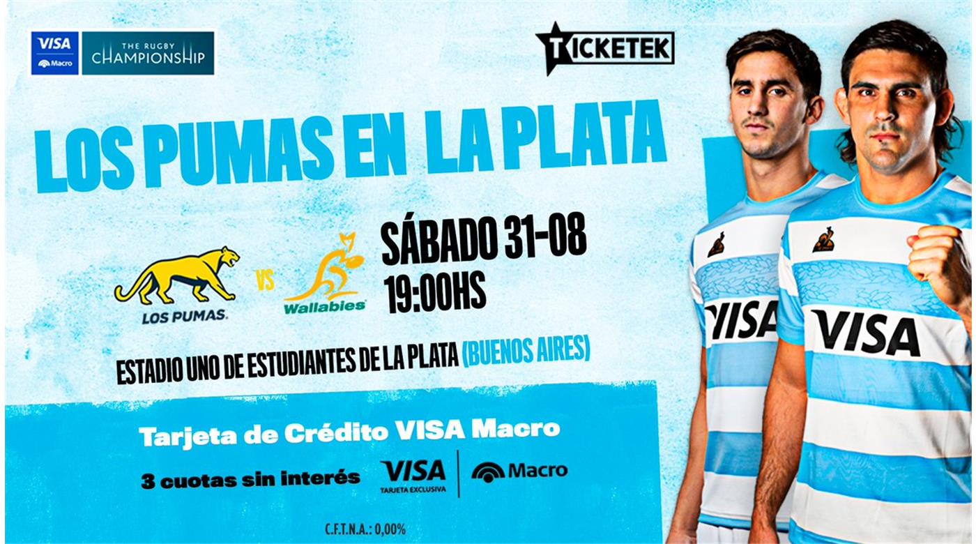 A PARTIR DEL 3 DE MARZO SE PODRÁN ADQUIRIR POR TICKETEK LAS ENTRADAS PARA VER A LOS PUMAS EN LA VENTANA DE JULIO   