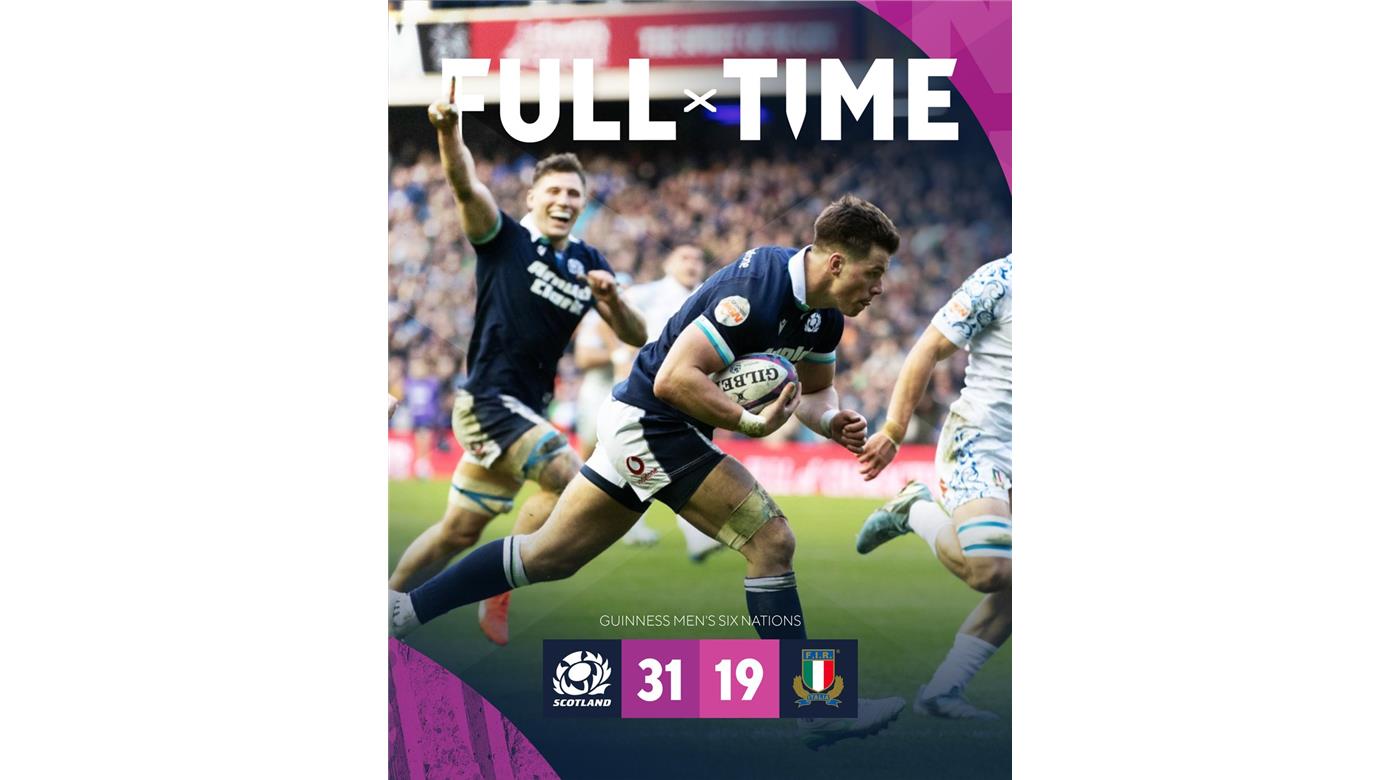 ESCOCIA DERROTÓ EN EL DEBUT A ITALIA CON BONUS OFENSIVO