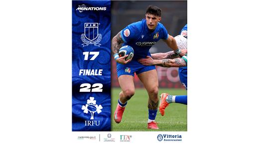 IRLANDA LE GANÓ A ITALIA SIN DEMASIADO BRILLO Y ESPERA UN MILAGRO PARA SER TRICAMPEÓN