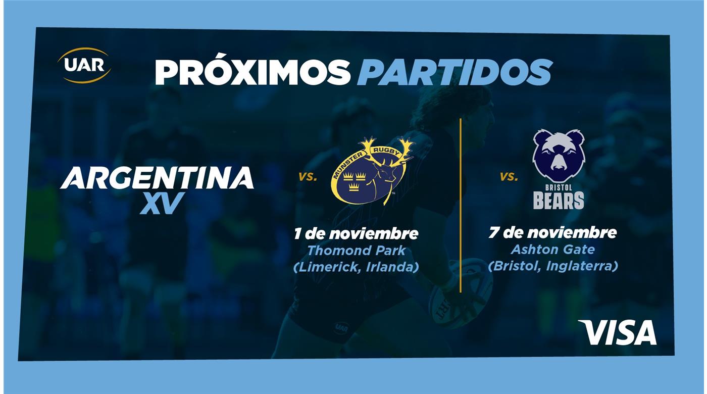 FUERON CONFIRMADOS DOS ENCUENTROS EN NOVIEMBRE PARA ARGENTINA XV 