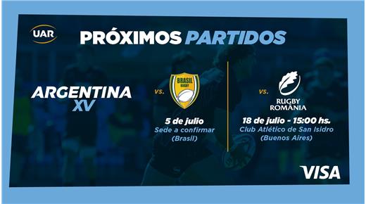 SE CONFIRMARON LOS DOS PARTIDOS DE ARGENTINA XV