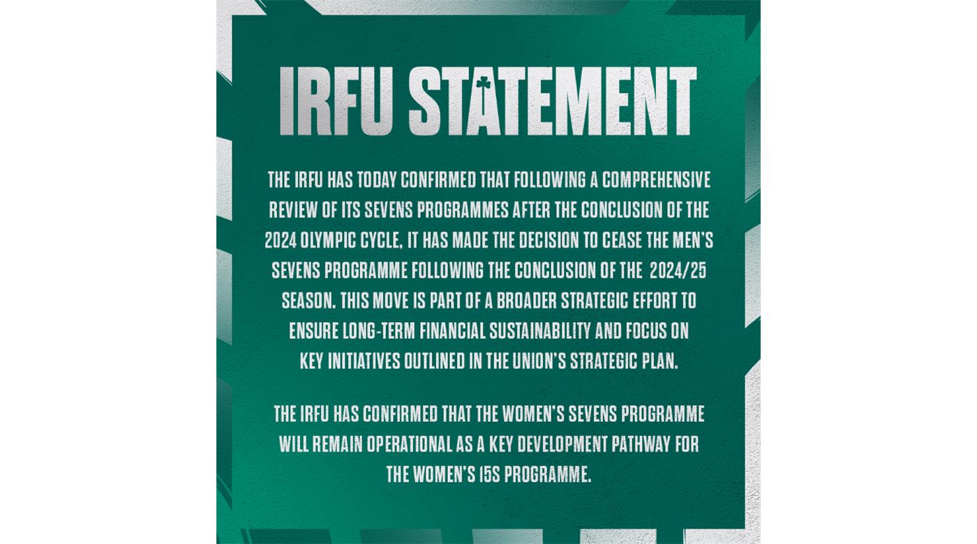 IRLANDA DIO DE BAJA A SU EQUIPO DE SEVEN MASCULINO 