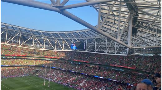 EL AVIVA STADIUM DESDE ADENTRO