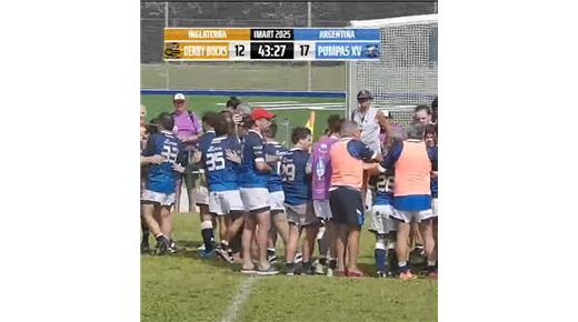 LOS PUMPAS XV VENCIERON A DERBY BUCKS Y JUGARÁN LA FINAL POR LA COPA DE BRONCE EN EL MUNDIAL DE PAMPLONA 