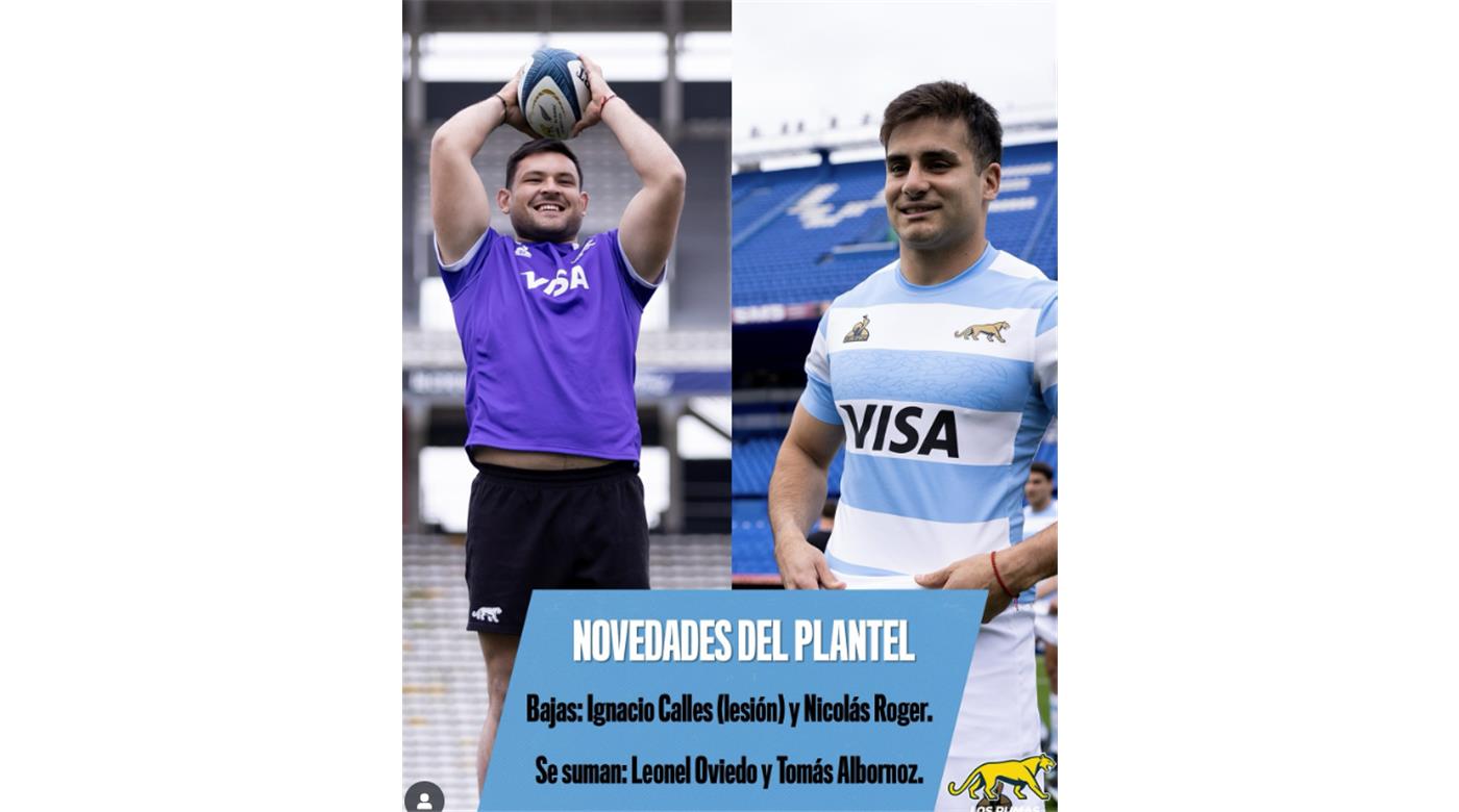 TOMÁS ALBORNOZ Y LEONEL OVIEDO SE SUMAN A LOS PUMAS PARA JUGAR ANTE SUDÁFRICA