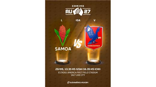 LOS CÓNDORES CHILENOS A TODO O NADA ANTE SAMOA EN EL PRIMER DUELO POR EL PASAJE NÚMERO 23 AL MUNDIAL DE AUSTRALIA