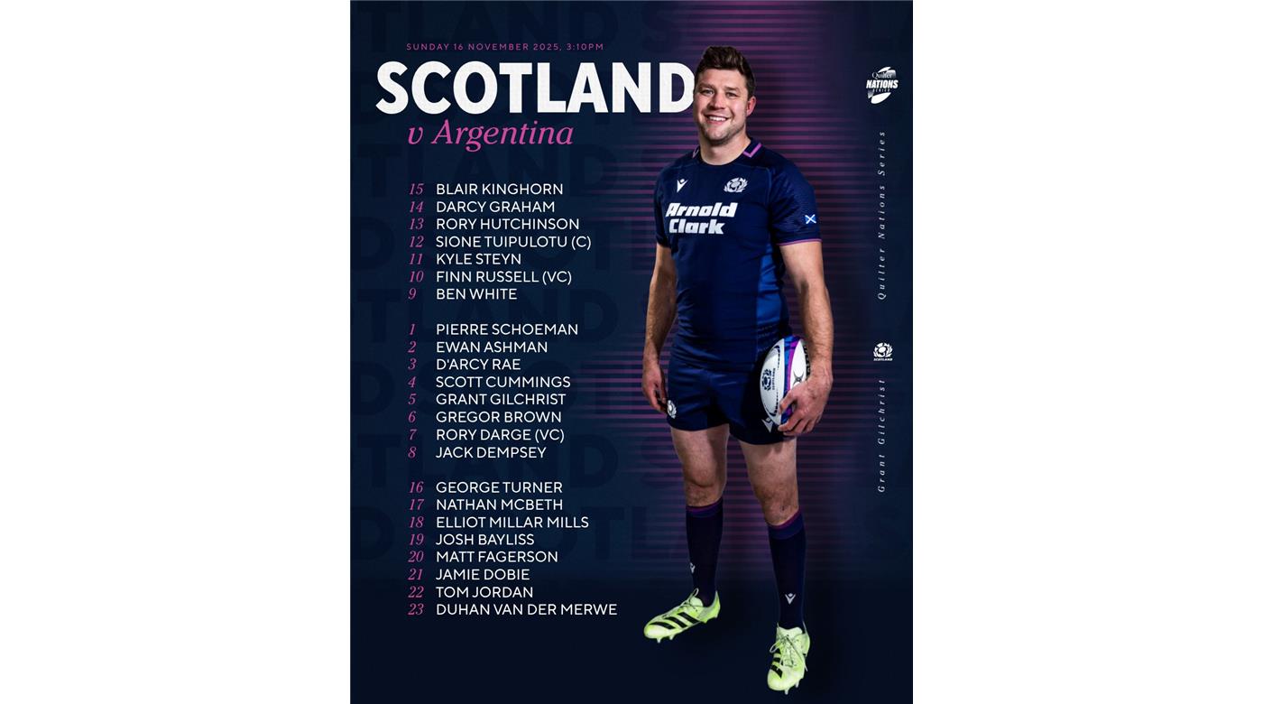 ESCOCIA CON UN SOLO CAMBIO PARA EL GRAN PARTIDO DEL DOMINGO