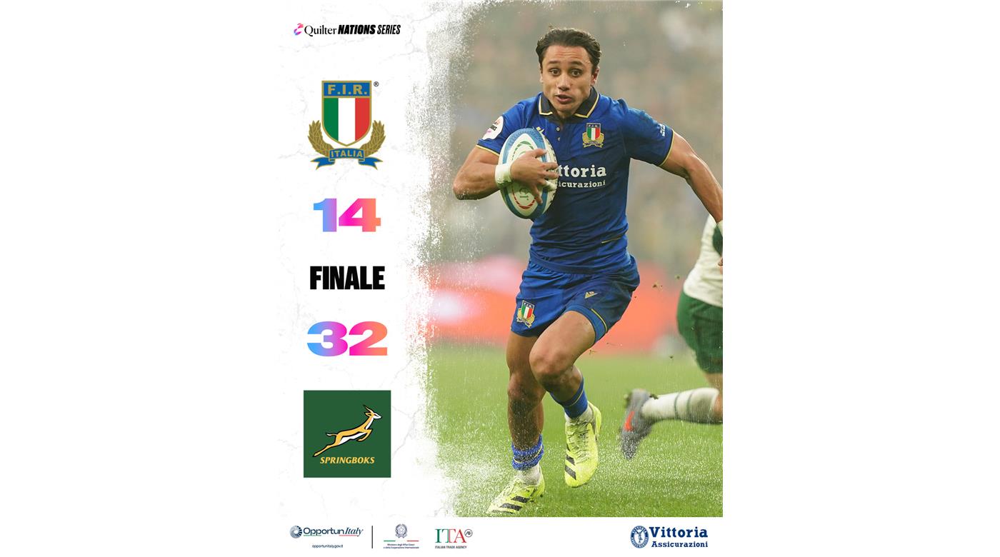 SUDÁFRICA SE QUEDÓ CON LA VICTORIA, ANTE UN ITALIA QUE SE LA HIZO DIFICIL