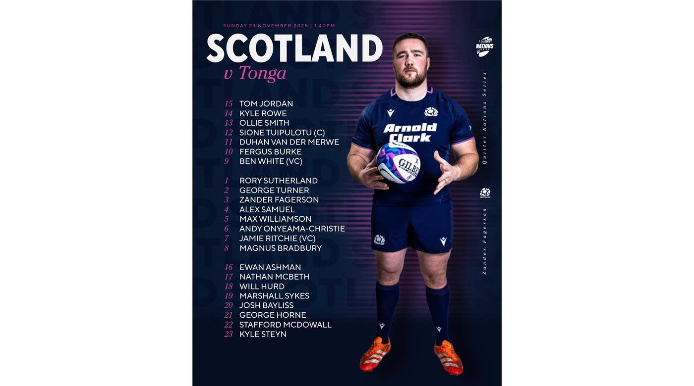 ESCOCIA SE MIDE ANTE TONGA BUSCANDO MEJORAR SU IMAGEN TRAS LA DERROTA CON LOS PUMAS