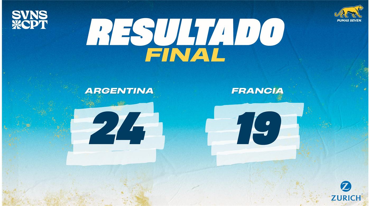 LOS PUMAS 7S Y SU SEGUNDA VICTORIA EN CIUDAD DEL CABO, AHORA, ANTE FRANCIA 