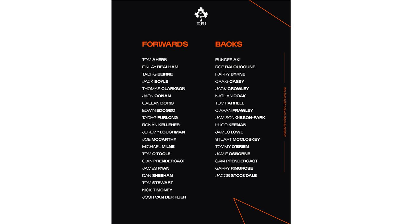 IRLANDA CON MUCHAS BAJAS Y EL PLANTEL DEFINIDO PARA EL DEBUT ANTE FRANCIA  