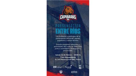 HOY SE PRESENTA OFICIALMENTE CAPIBARAS Y MAÑANA JUGARÁ EN SAUCE VIEJO ANTE LOS PUMITAS