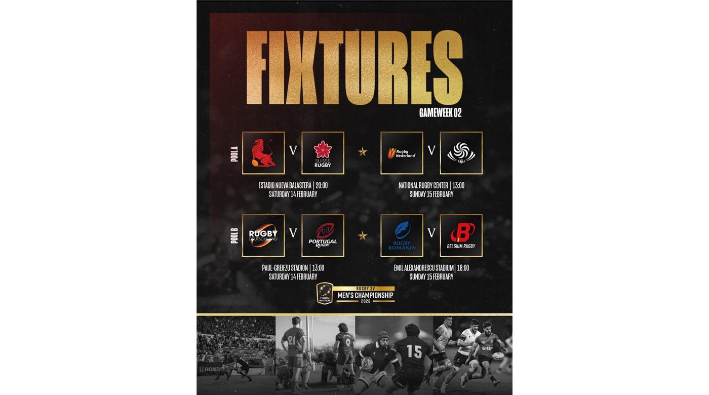 ESTE FIN DE SEMANA SE JUGARÁ  LA SEGUNDA JORNADA DEL EUROPA RUGBY CHAMPIONSHIP 