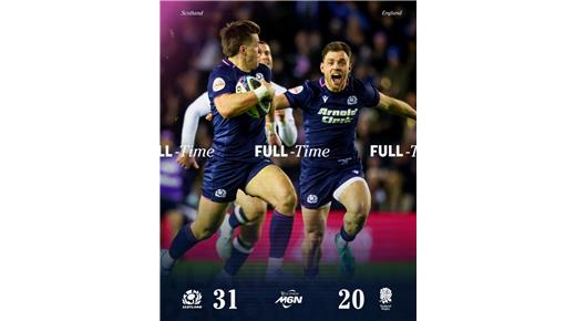 ESCOCIA DERROTÓ CON JUSTICIA A INGLATERRA, SE QUEDÓ CON LA CALCUTTA CUP Y SU CHANCE INTACTA EN EL SEIS NACIONES