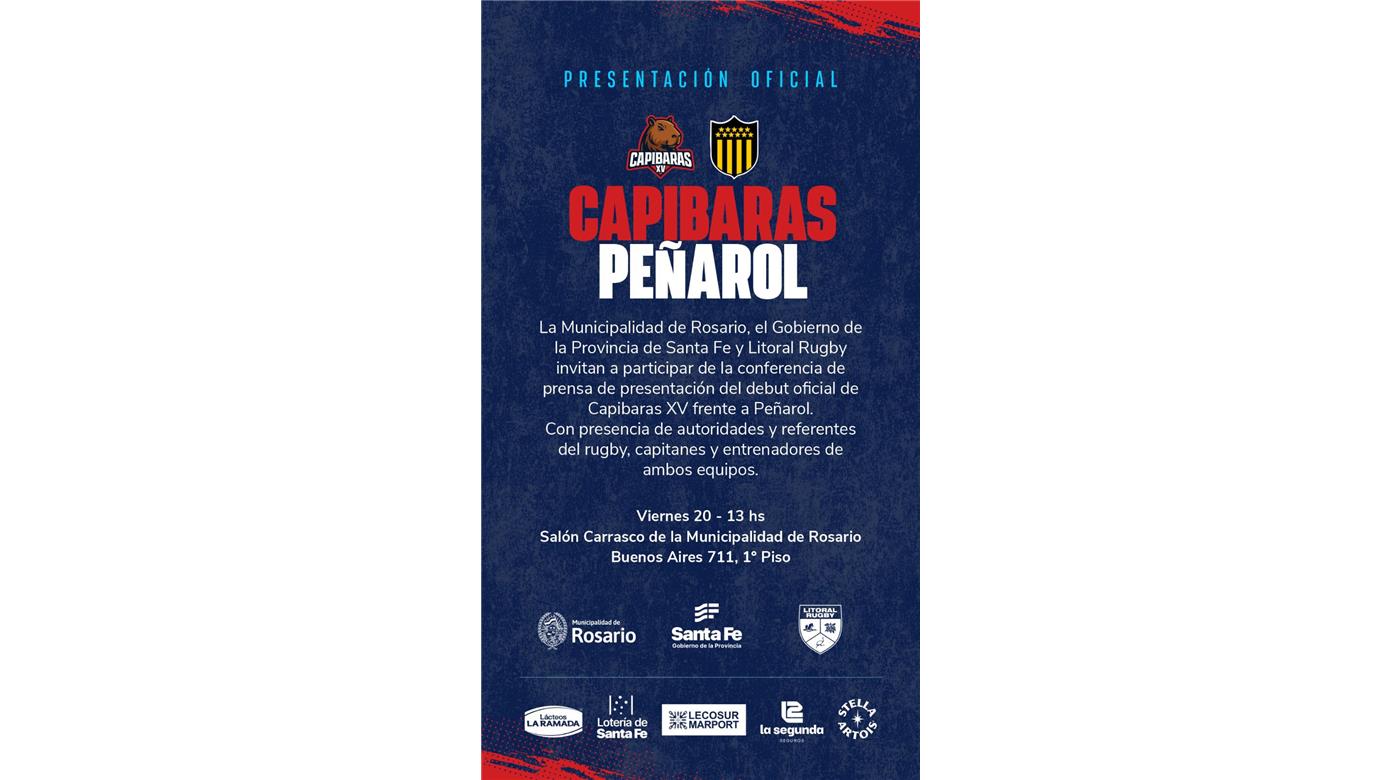 SE PRESENTA OFICIALMENTE EL PARTIDO CAPIBARAS XV VS. PEÑAROL RUGBY