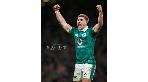 IRLANDA VENCIÓ A GALES SIN SOBRARLE DEMASIADO Y ESPERA POR UN TRASPIÉ DE FRANCIA  