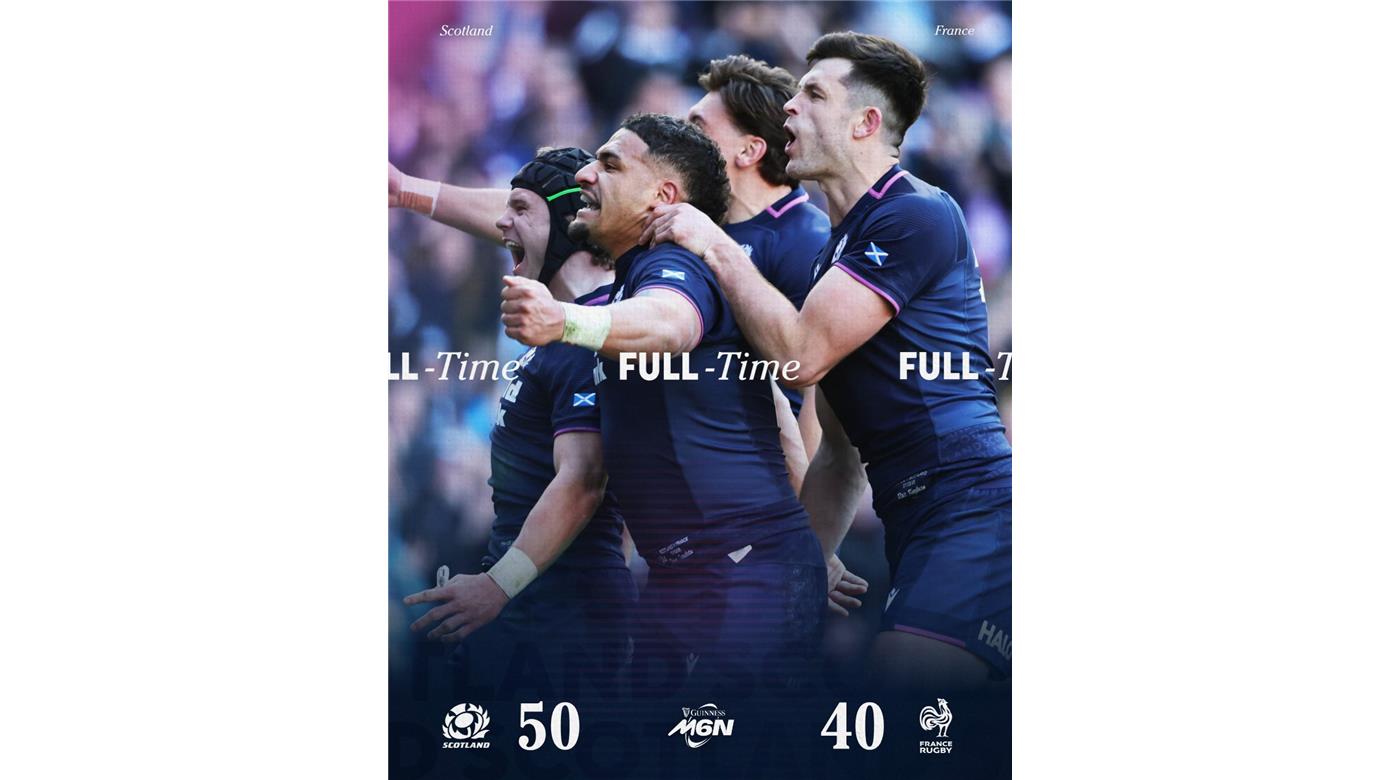 ESCOCIA BRILLÓ COMO NUNCA Y SE QUEDÓ CON UN TRIUNFO SOÑADO FRENTE A FRANCIA