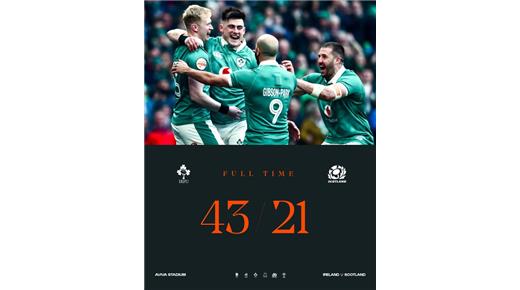 IRLANDA DERROTÓ A ESCOCIA Y ESPERA UN TRIUNFO INGLÉS