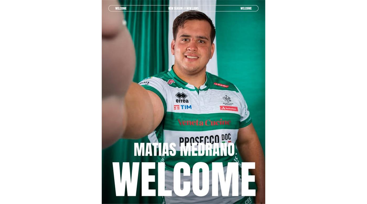 MATÍAS MEDRANO FIRMÓ POR DOS AÑOS CON EL BENETTON DE ITALIA