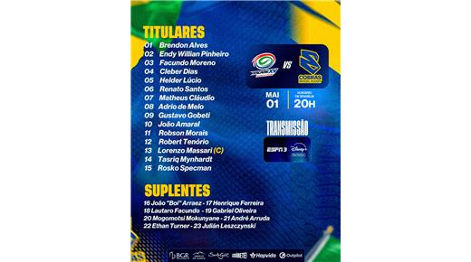 YACARÉ Y COBRAS BRASIL SE ENFRENTAN EN EL HÉROES DE CURUPAYTÍ BUSCANDO SALIR DEL FONDO DE LA TABLA