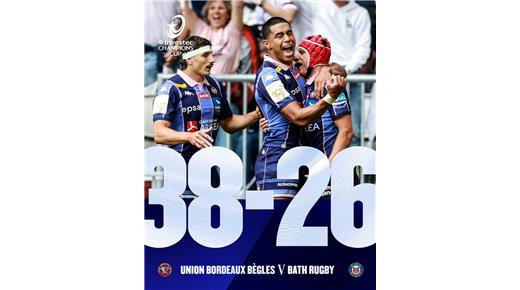 BORDEAUX SUPERÓ AL BATH Y ES EL OTRO FINALISTA DE LA CHAMPIONS CUP