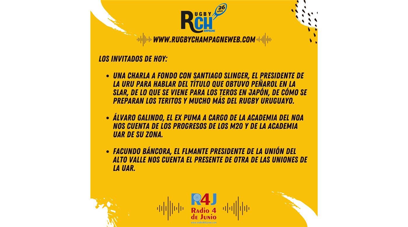 REVIVÍ EL PROGRAMA DE RUGBY CHAMPAGNE RADIO