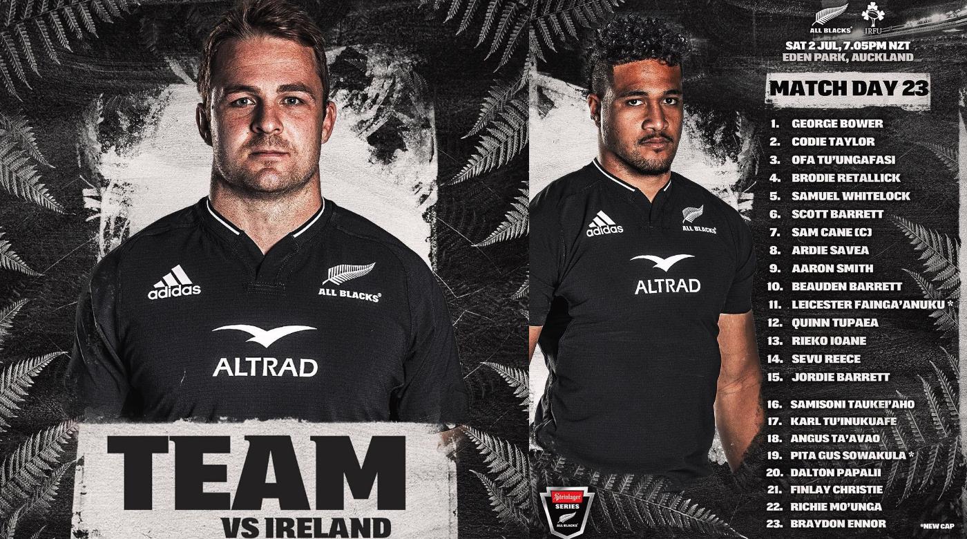 UN DEBUTANTE EN LA FORMACIÓN DE LOS ALL BLACKS PARA EL PRIMER TEST MATCH ANTE IRLANDA