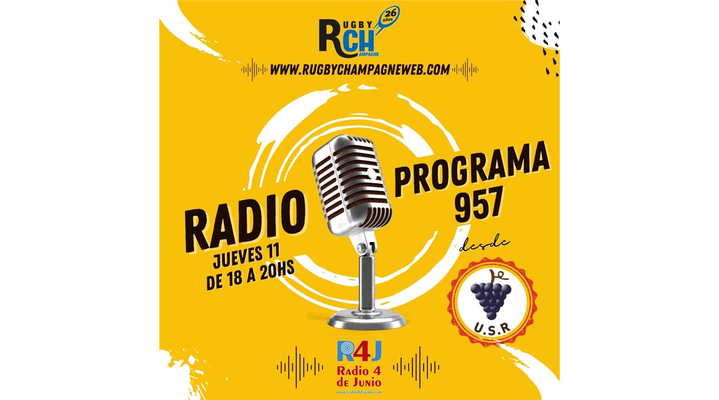 HOY OTRO RUGBY CHAMPAGNE RADIO, EL 957, UN  ESPECIAL DESDE LA UNIÓN DE SAN JUAN 