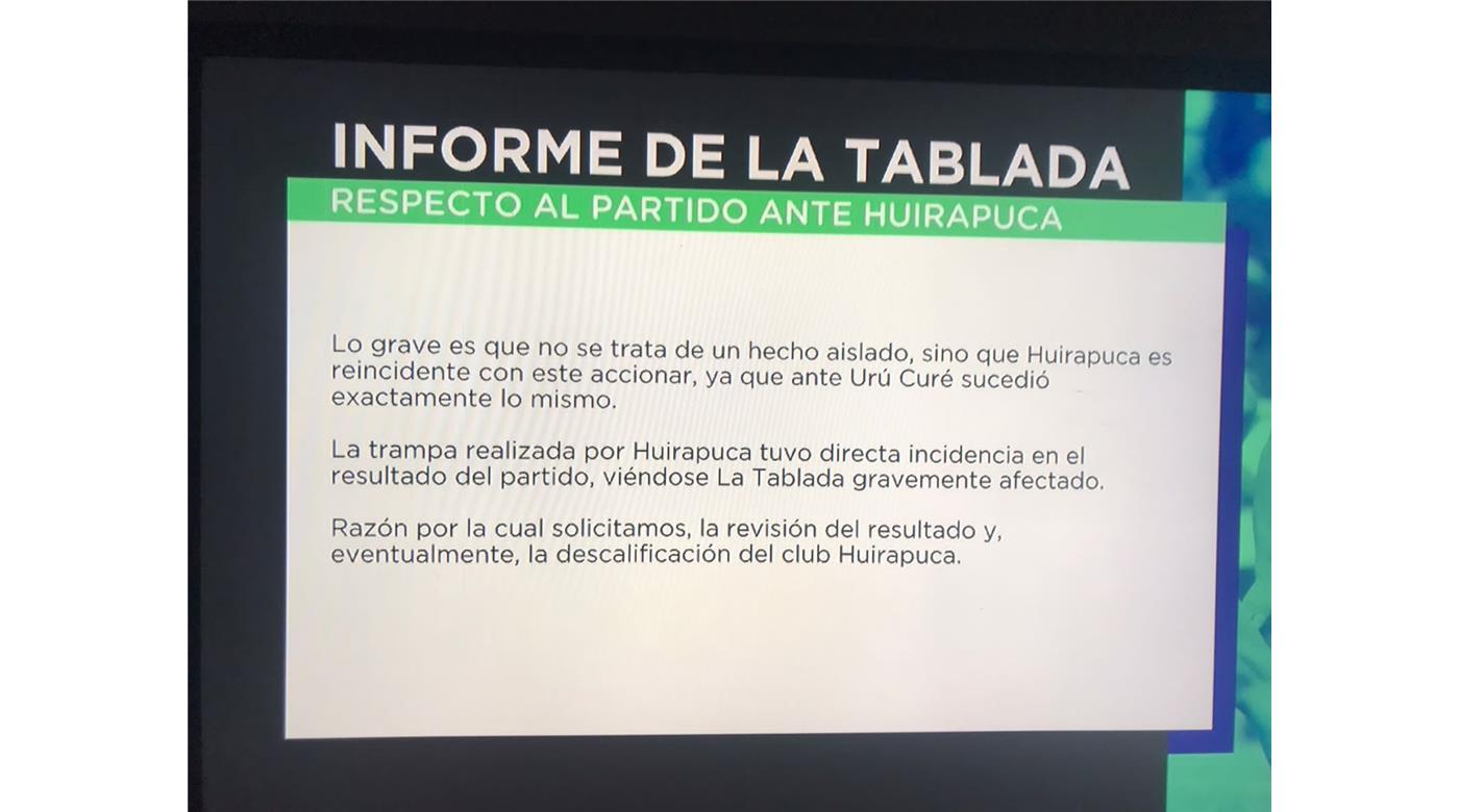 POLÉMICA EN EL TORNEO DEL INTERIOR: LA TABLADA ASEGURA QUE HUIRAPUCA HIZO TRAMPA PARA LLEGAR A LA FINAL. ¿QUÍEN JUGARÁ ANTE DUENDES?  