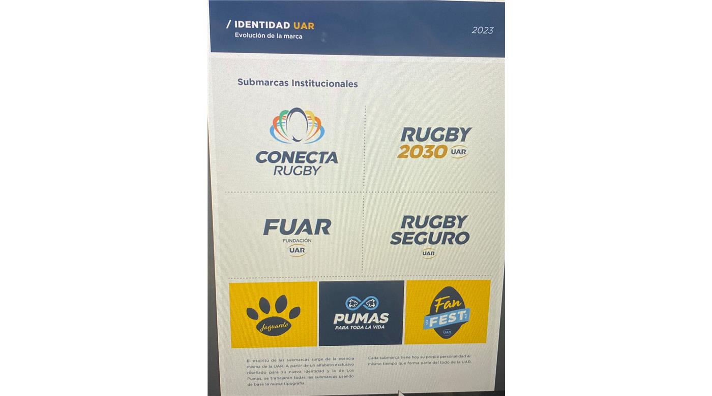 LOS NUEVOS LOGOS DE LA UAR, SUS SELECCIONES Y FRANQUICIAS, LAS SUBMARCAS Y LOS TORNEOS