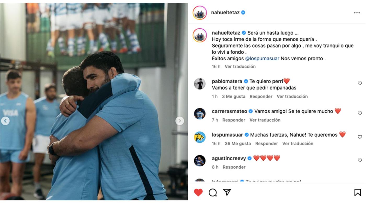 LA TRISTEZA DE NAHUEL TETAZ CHAPARRO TRAS SU LESIÓN 