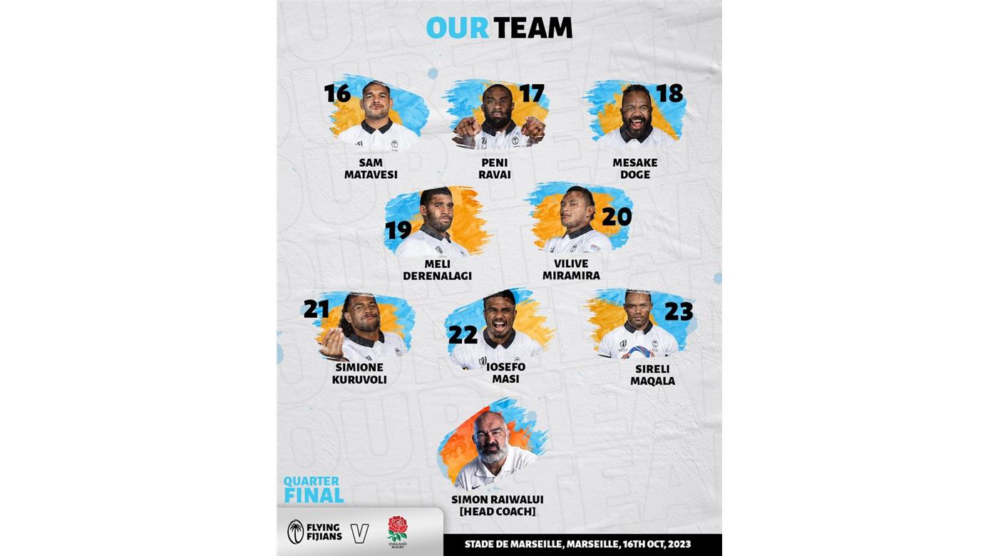 Fiji anunció su plantel para enfrentar a Inglaterra