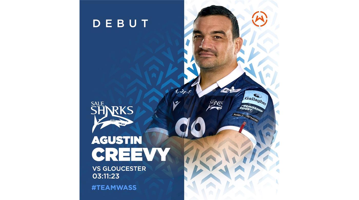 CON CREEVY COMO FIGURA Y APOYANDO UN TRY SALE SHARK VENCIÓ A GLOUCESTER 