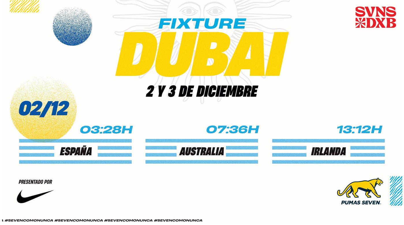 LOS PUMAS SEVEN Y EL DEBUT EN EL CIRCUITO MUNDIAL EN DUBAI 