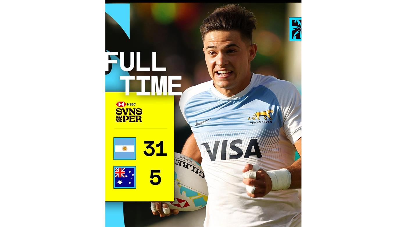 LOS PUMAS 7S GOLEARON A AUSTRALIA Y SE COLGARON UNA NUEVA MEDALLA DORADA EN EL CIRCUITO MUNDIAL DE SEVEN