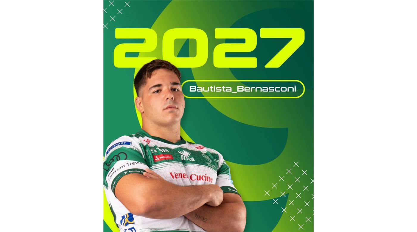 BAUTISTA BERNASCONI EXTENDIÓ SU VÍNCULO CON BENETTON RUGBY