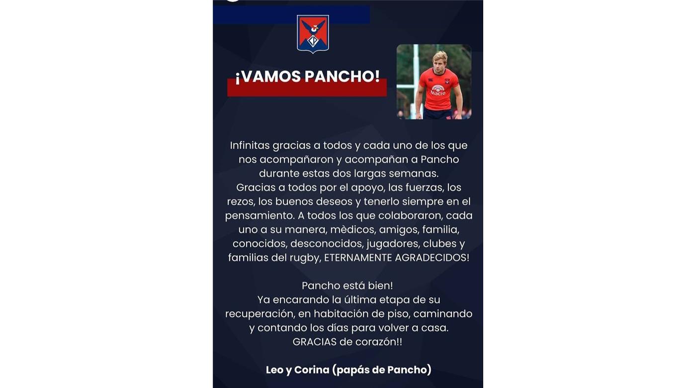 PANCHO JORGE EVOLUCIONA FAVORABLEMENTE 