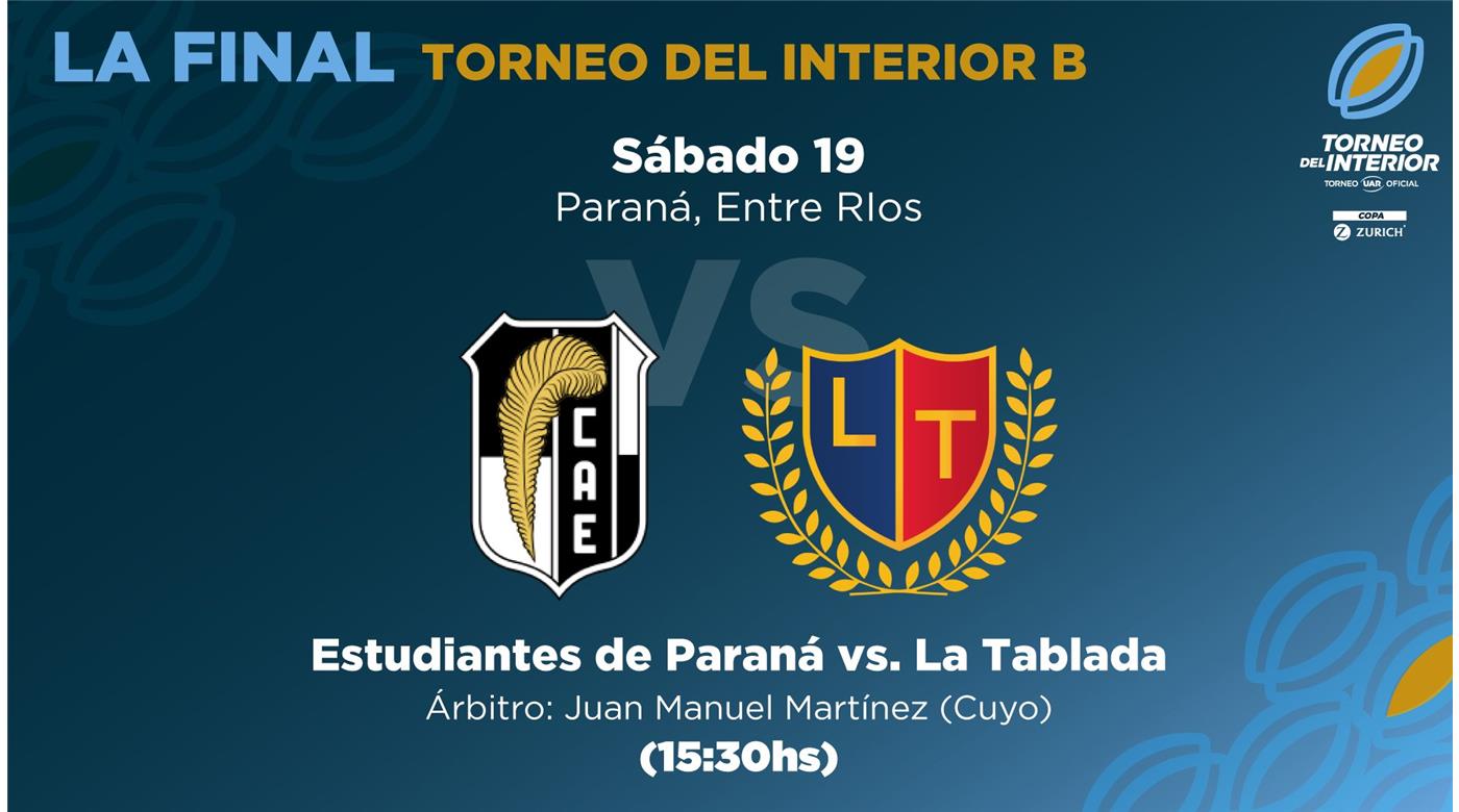 HOY SE DEFINIRÁ EL CAMPEÓN DEL TORNEO DEL INTERIOR 