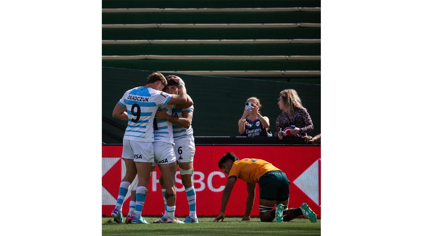 BUEN TRIUNFO DE LOS PUMAS 7S ANTE AUSTRALIA PARA PASAR A LAS SEMIFINALES