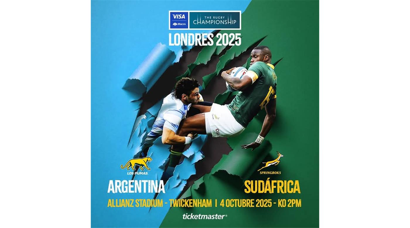 LOS PUMAS CERRARÁN EL RUGBY CHAMPIONSHIP ANTE LOS SPRINGBOKS EN TWICKENHAM